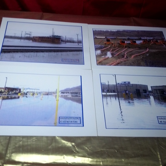 Vgt 2001 Flood prints at St Paul Canadian Pacific railway - Picture 1 of 3